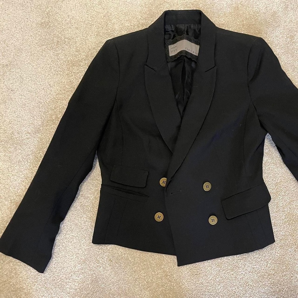 Zara Womens Double Breasted Blazer